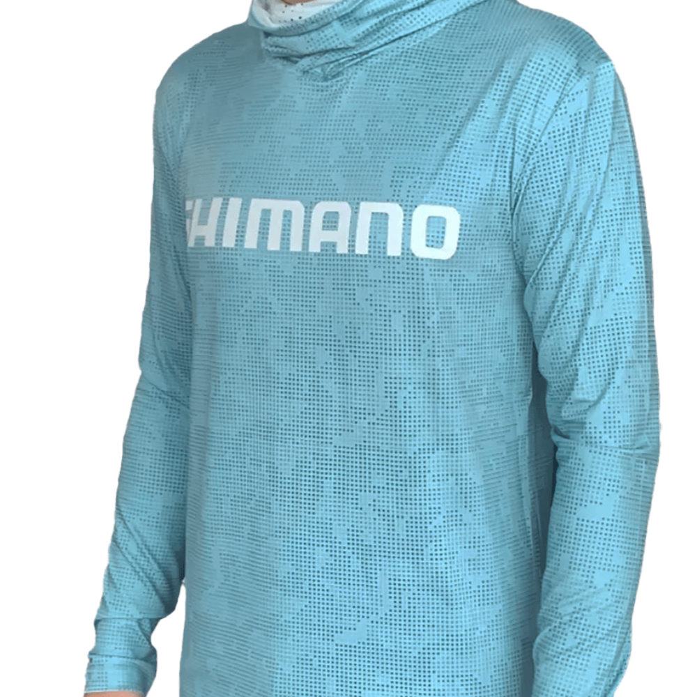 Polera Shimano Hooded Tech Tee Dot Light Green – Protección total y máxima comodidad